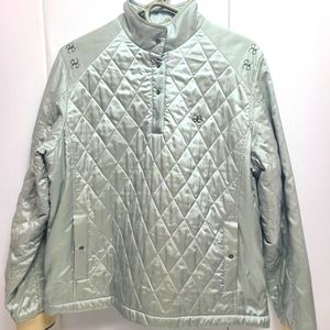 Elegance Paris Sports quilted silver pullover